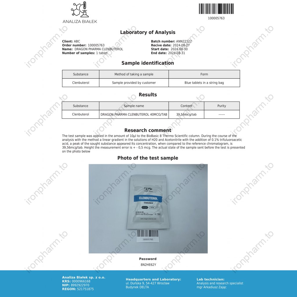 Clenbuterol 40mcg Clenbuterol 40mcg
