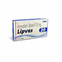 Lipvas 20 mg  - Atorvastatin - Cipla, India